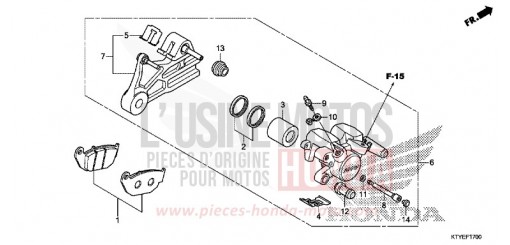 ETRIER DE FREIN ARRIERE CBR125RF de 2015